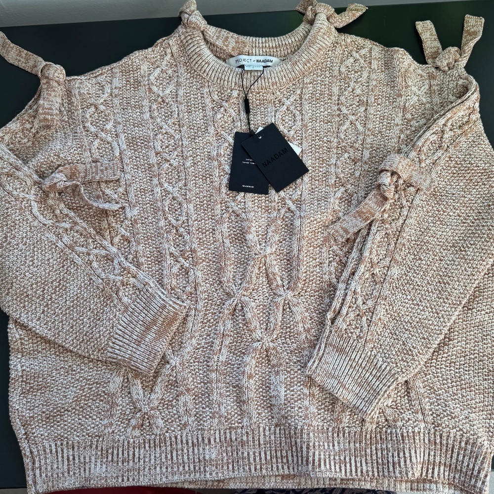naadam cable knit cotton sweater